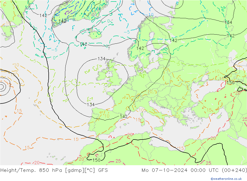 GFS: Pzt 07.10.2024 00 UTC