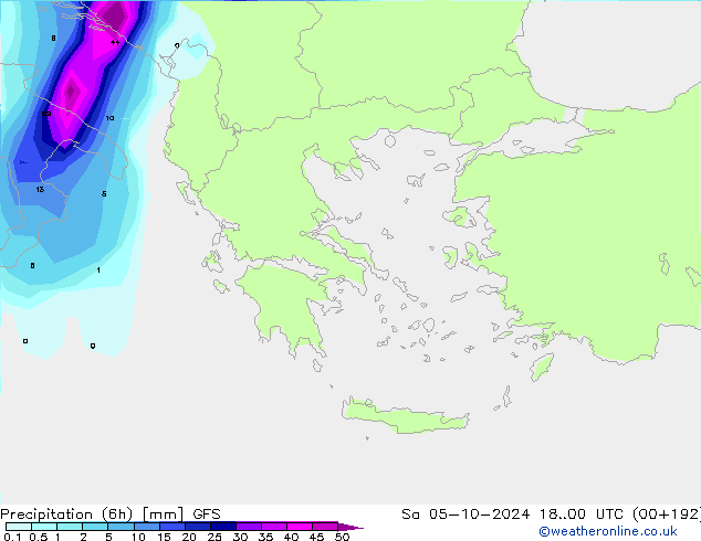 Z500/Rain (+SLP)/Z850 GFS Sa 05.10.2024 00 UTC