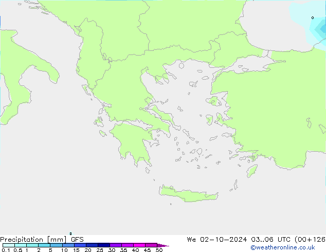 Srážky GFS St 02.10.2024 06 UTC