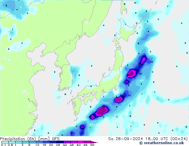 Z500/Rain (+SLP)/Z850 GFS sab 28.09.2024 00 UTC