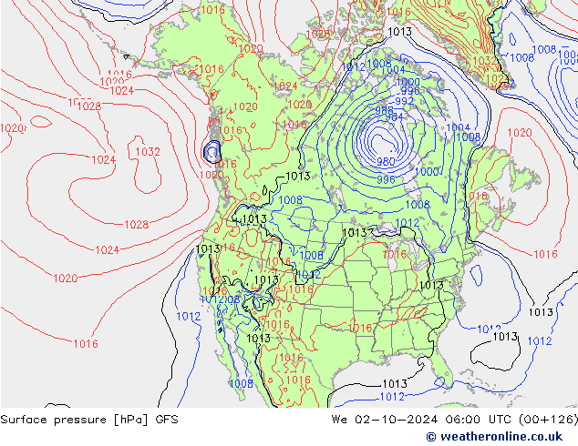 GFS: wo 02.10.2024 06 UTC