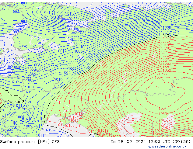 GFS: сб 28.09.2024 12 UTC