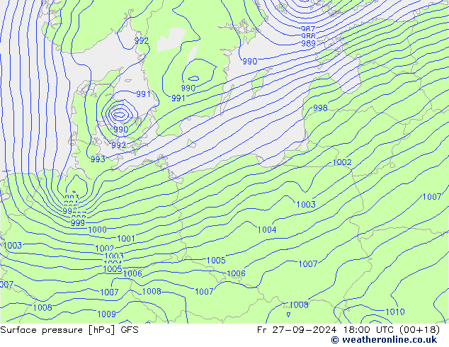 GFS: пт 27.09.2024 18 UTC