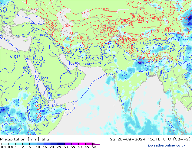 Neerslag GFS za 28.09.2024 18 UTC