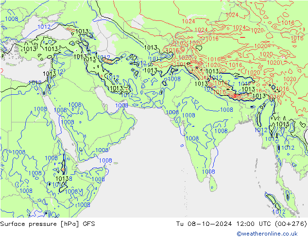 GFS: Ter 08.10.2024 12 UTC