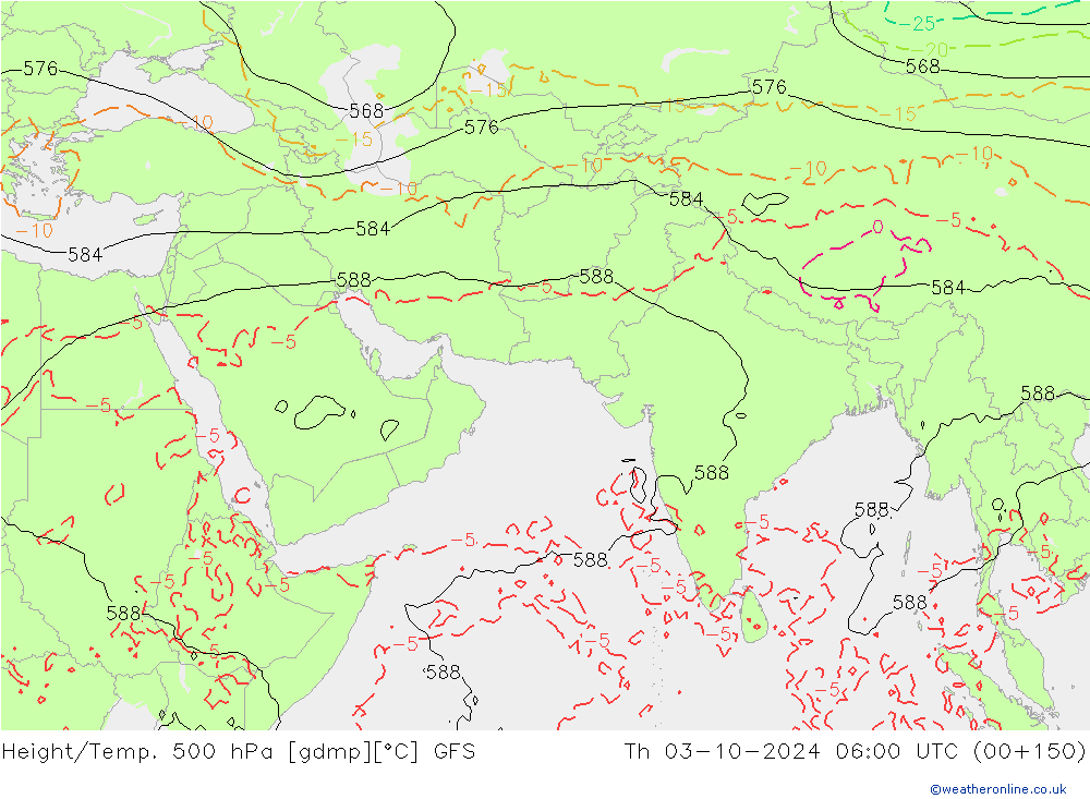 Z500/Regen(+SLP)/Z850 GFS do 03.10.2024 06 UTC