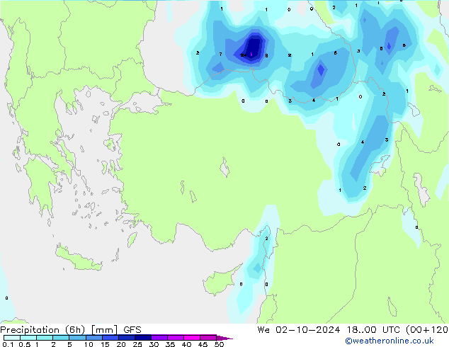 Z500/Rain (+SLP)/Z850 GFS We 02.10.2024 00 UTC