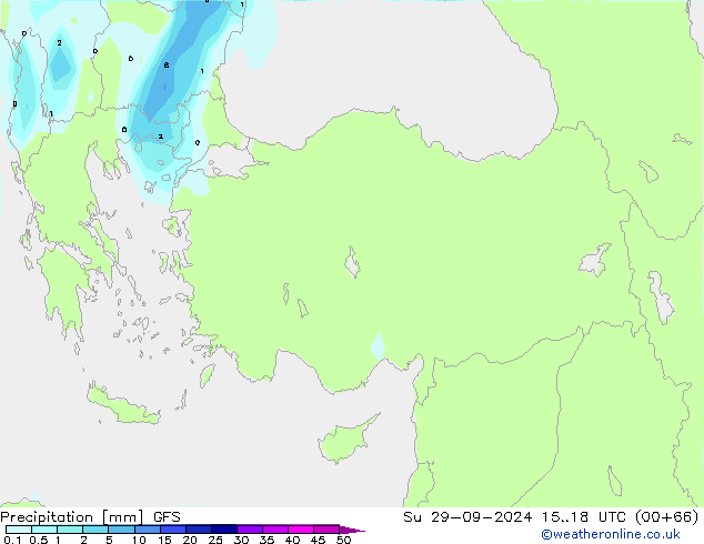 осадки GFS Сентябрь 2024