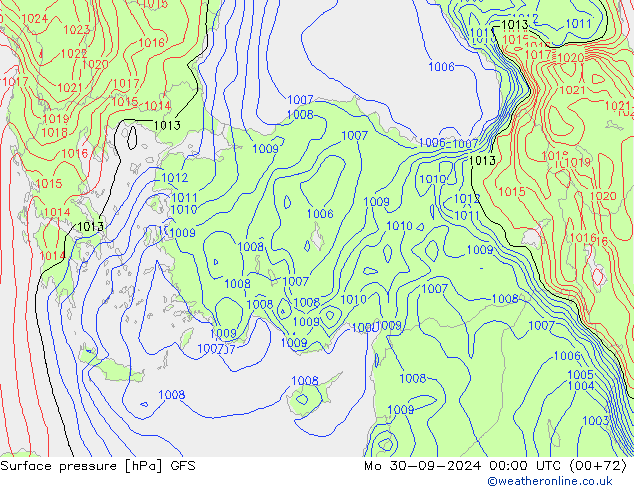 GFS: lun 30.09.2024 00 UTC