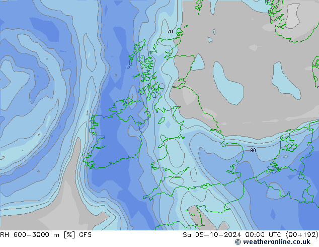 RH 600-3000 m GFS Sa 05.10.2024 00 UTC