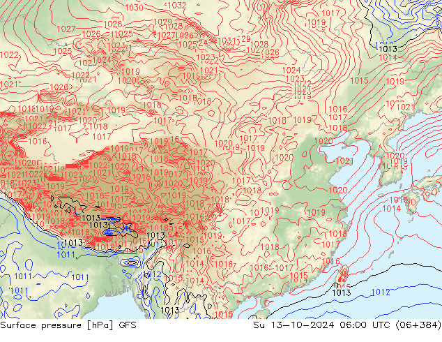 GFS: 星期日 13.10.2024 06 UTC