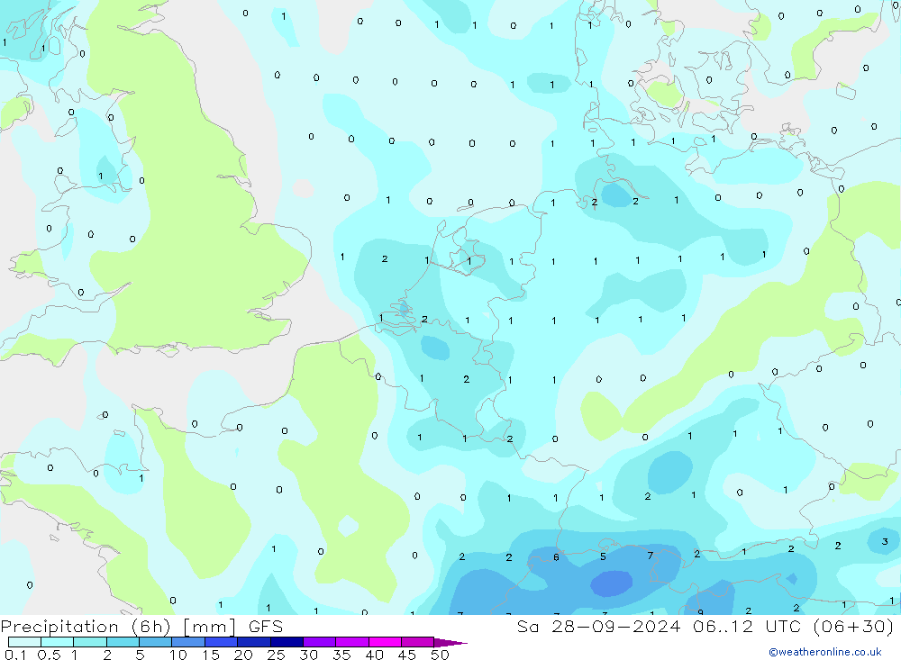 Z500/Rain (+SLP)/Z850 GFS Sa 28.09.2024 12 UTC