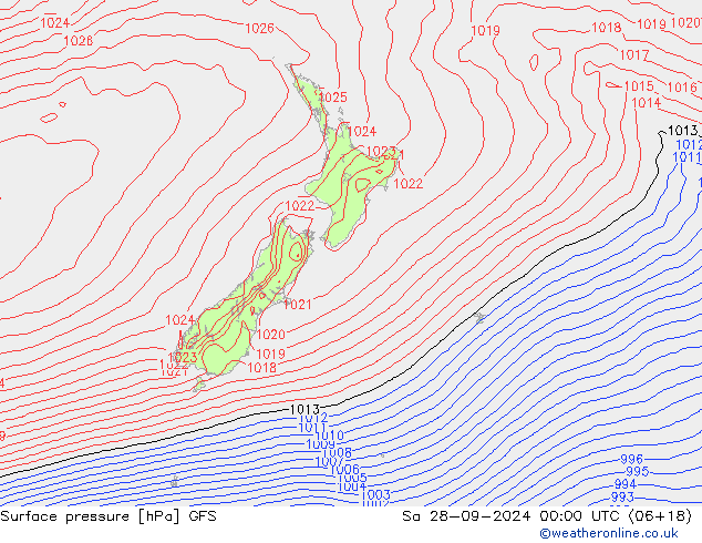 GFS: so. 28.09.2024 00 UTC