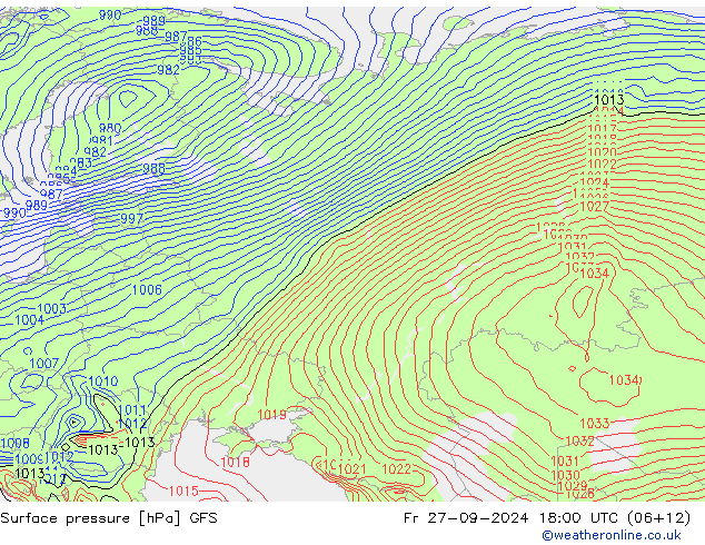 GFS: Cu 27.09.2024 18 UTC