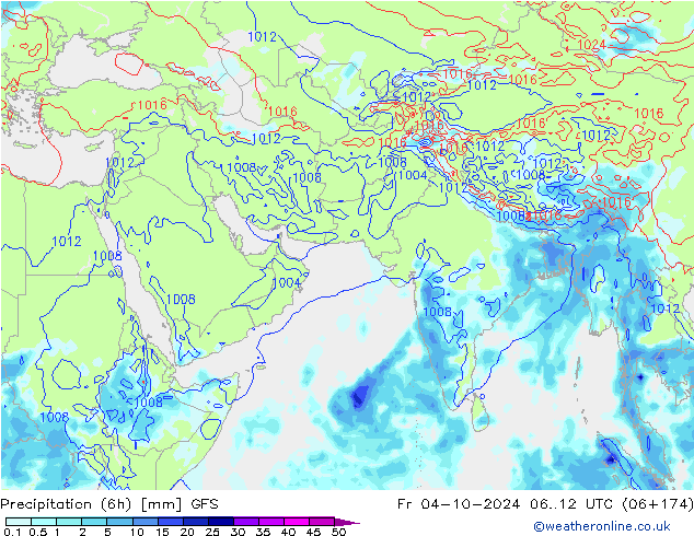 Z500/Regen(+SLP)/Z850 GFS vr 04.10.2024 12 UTC