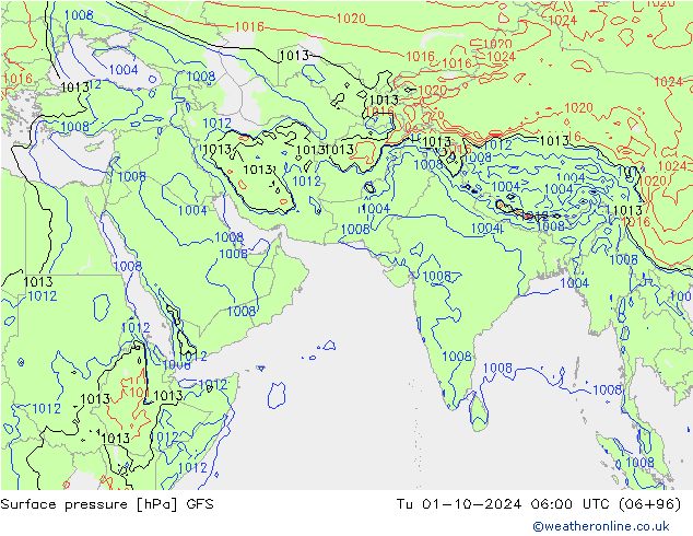 GFS: 星期二 01.10.2024 06 UTC