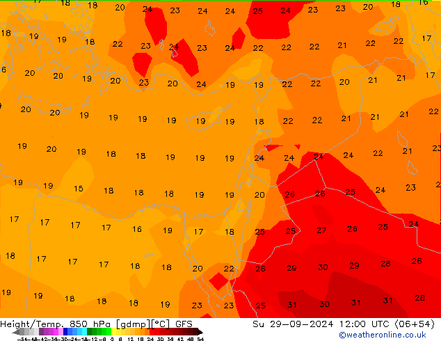 Z500/Regen(+SLP)/Z850 GFS zo 29.09.2024 12 UTC