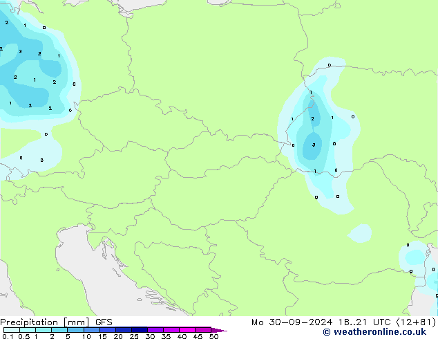 Neerslag GFS ma 30.09.2024 21 UTC