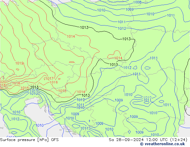 GFS: za 28.09.2024 12 UTC