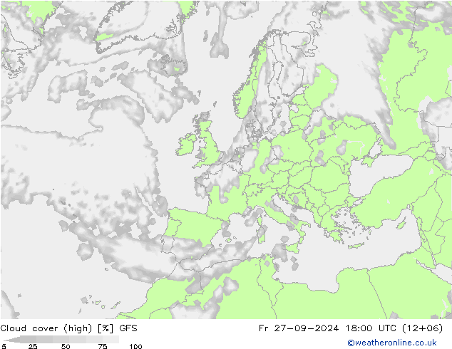 Bewolking (Hoog,Middelb.,Laag) GFS vr 27.09.2024 18 UTC