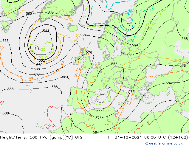 Z500/Regen(+SLP)/Z850 GFS vr 04.10.2024 06 UTC