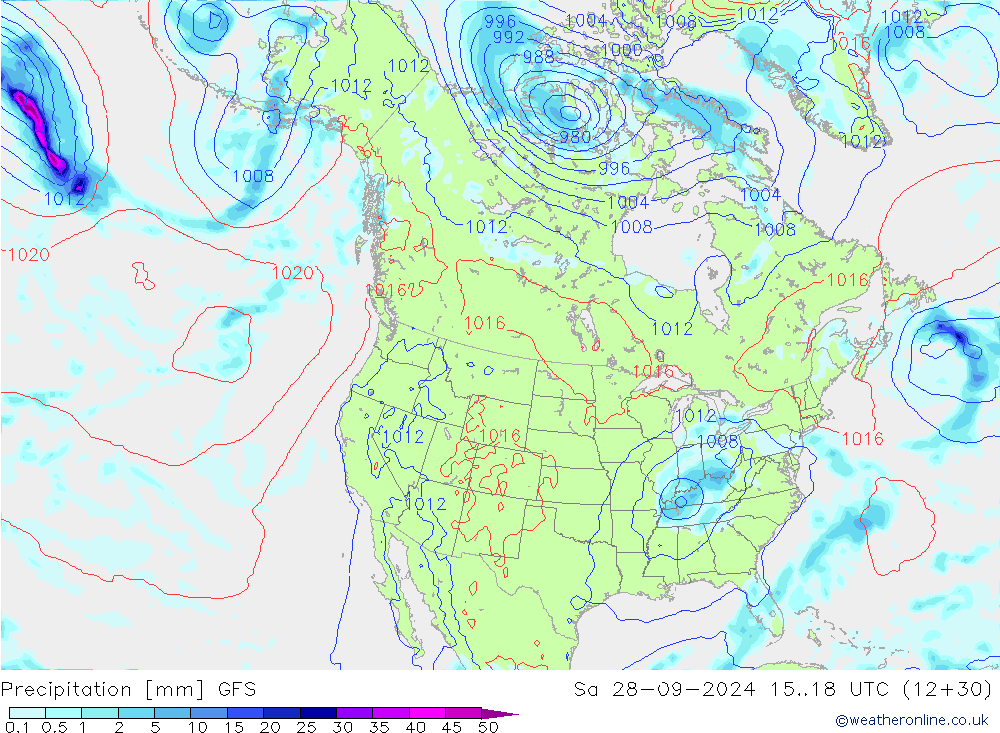 Neerslag GFS za 28.09.2024 18 UTC