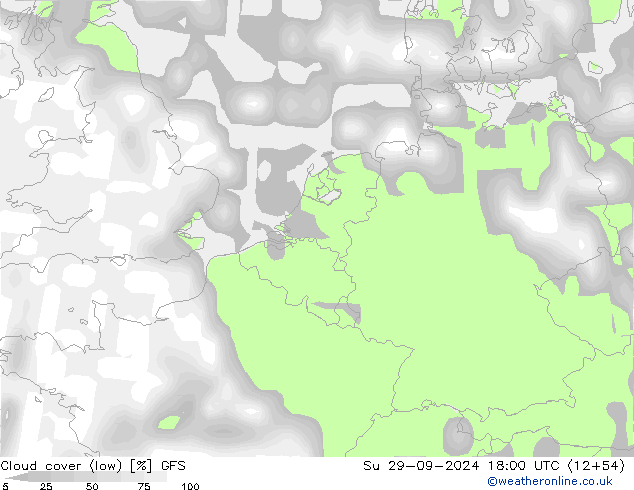 云 (低) GFS 星期日 29.09.2024 18 UTC