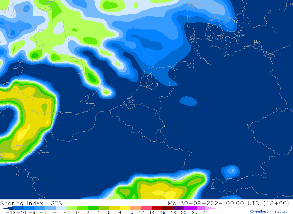 Soaring Index GFS ma 30.09.2024 00 UTC