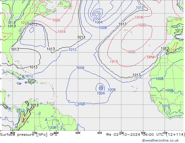 GFS: wo 02.10.2024 06 UTC