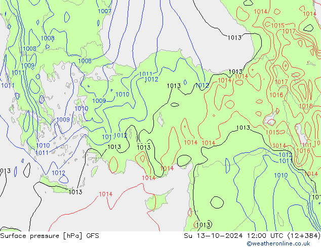 GFS: zo 13.10.2024 12 UTC