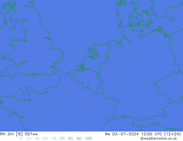 RH 2m 557ww 星期三 03.07.2024 12 UTC