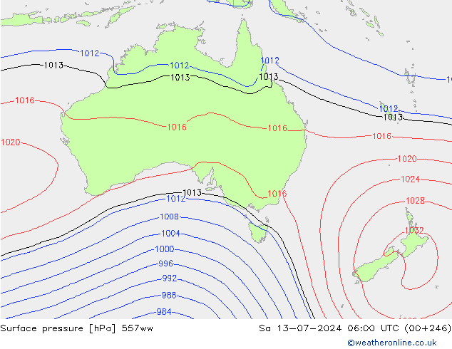 Luchtdruk (Grond) 557ww za 13.07.2024 06 UTC
