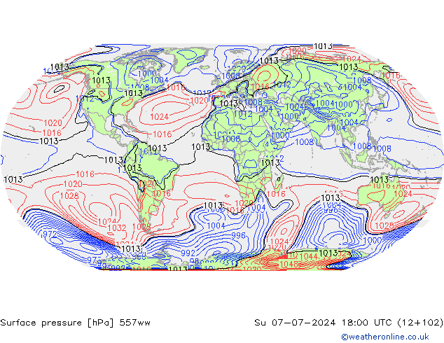 Luchtdruk (Grond) 557ww zo 07.07.2024 18 UTC