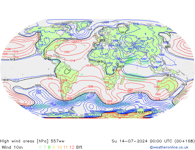 High wind areas 557ww 星期日 14.07.2024 00 UTC