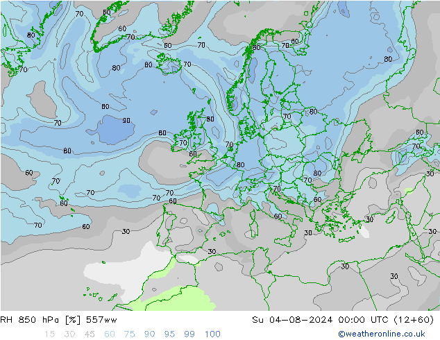 RV 850 hPa 557ww zo 04.08.2024 00 UTC