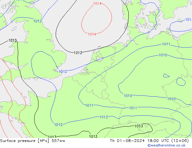 Luchtdruk (Grond) 557ww do 01.08.2024 18 UTC