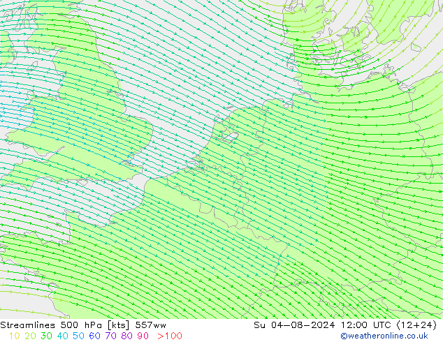 Stroomlijn 500 hPa 557ww zo 04.08.2024 12 UTC