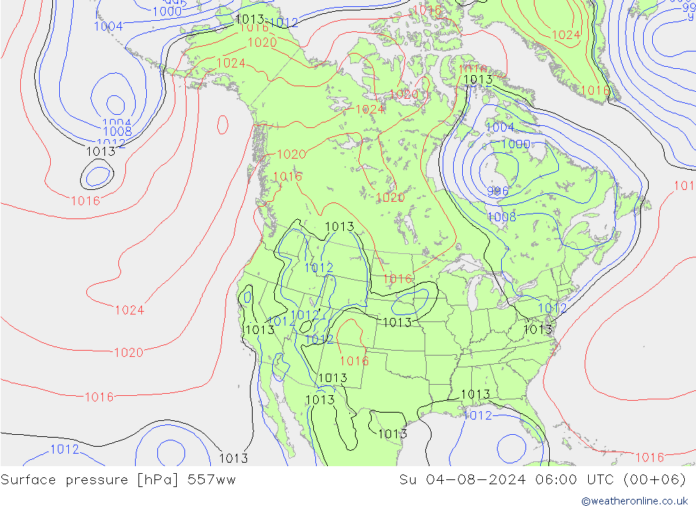 Luchtdruk (Grond) 557ww zo 04.08.2024 06 UTC