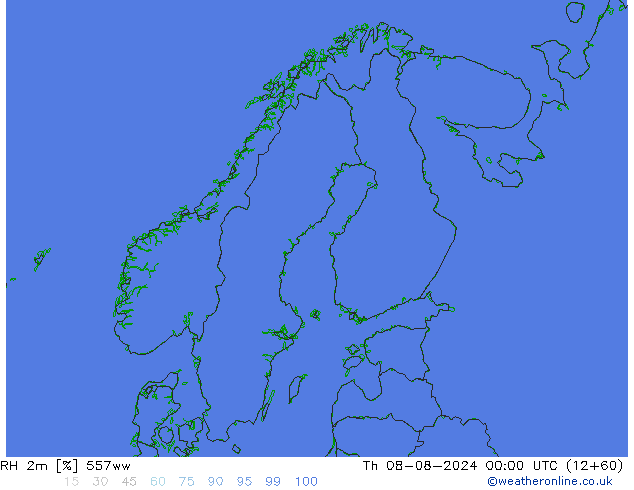 RH 2m 557ww 星期四 08.08.2024 00 UTC