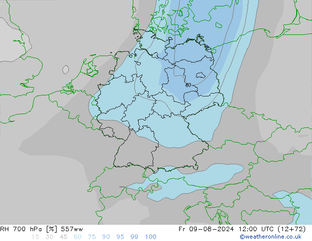 RV 700 hPa 557ww vr 09.08.2024 12 UTC