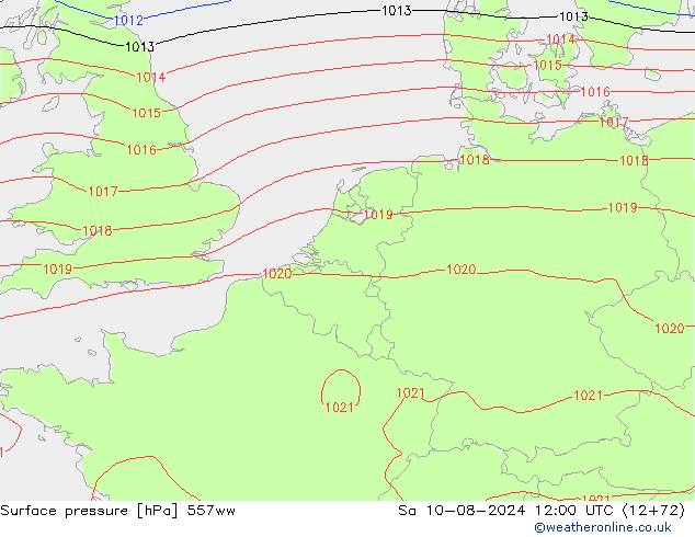 Luchtdruk (Grond) 557ww za 10.08.2024 12 UTC