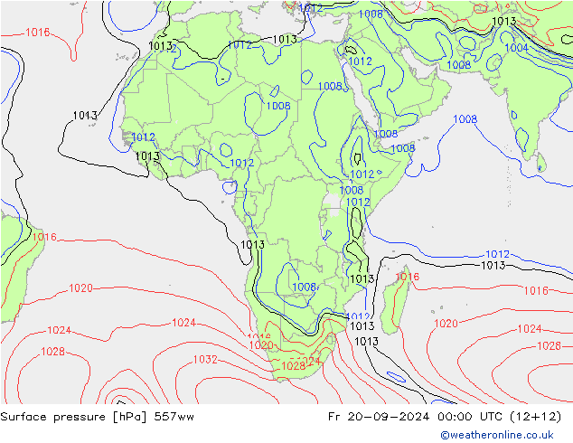 Surface pressure 557ww Fr 20.09.2024 00 UTC