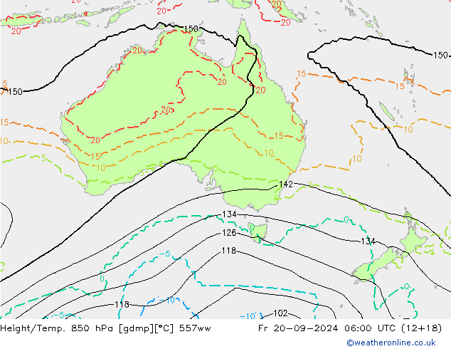 Yükseklik/Sıc. 850 hPa 557ww Cu 20.09.2024 06 UTC