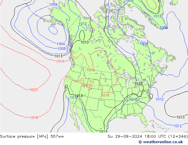 Surface pressure 557ww Su 29.09.2024 18 UTC