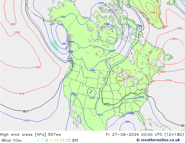 High wind areas 557ww Pá 27.09.2024 00 UTC