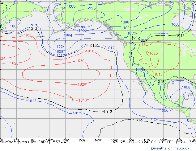 приземное давление 557ww ср 25.09.2024 06 UTC