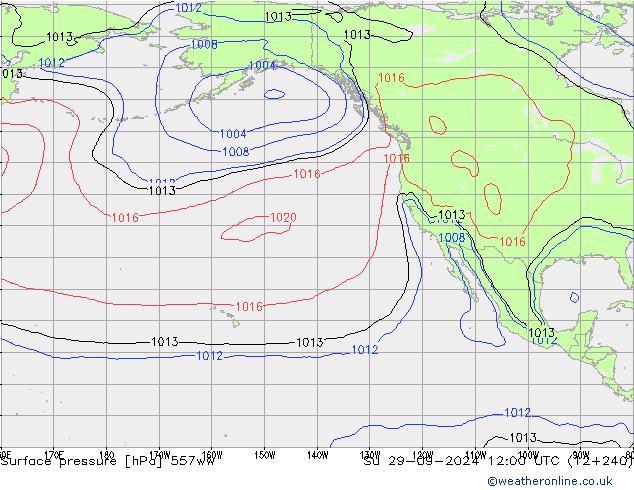 Surface pressure 557ww Su 29.09.2024 12 UTC