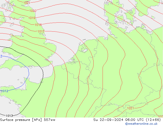 приземное давление 557ww Вс 22.09.2024 06 UTC