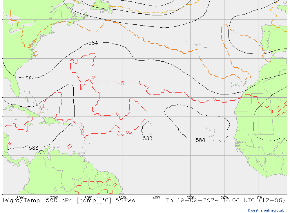 Hoogte/Temp. 500 hPa 557ww do 19.09.2024 18 UTC