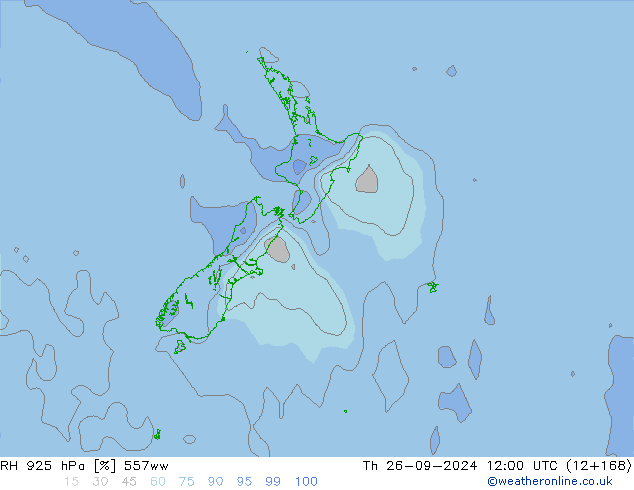 RH 925 hPa 557ww Qui 26.09.2024 12 UTC